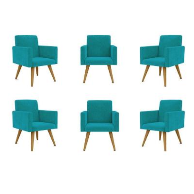Kit 06 Poltronas Sala, Quarto, Escritorio azul Turquesa