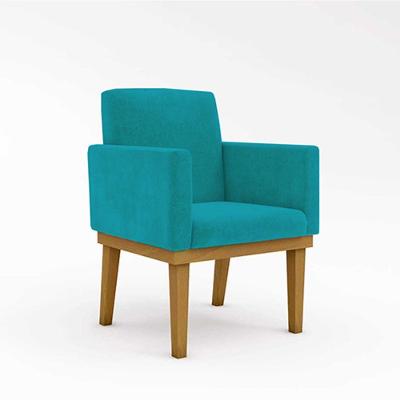 Poltrona Base Reforçada Estudos Balaqui Decor azul-turquesa