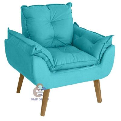 Poltrona Opala Azul Turquesa Su Decor