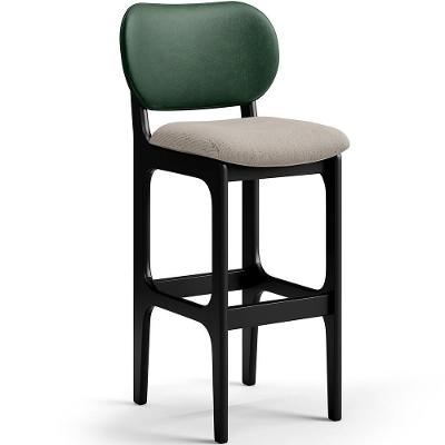 Banqueta Alta Cozinha Betta L02 Preto Verde Bege