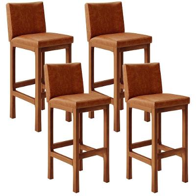 Kit 04 Banquetas Altas Cozinha Alya L02 Camel