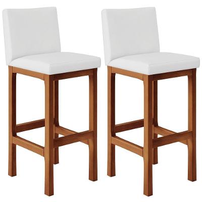 Kit 02 Banquetas Altas Cozinha Alya L02 Facto Branco