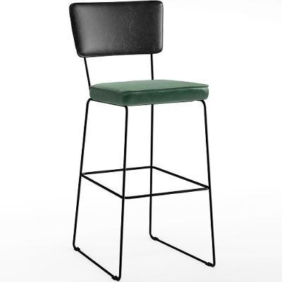 Banqueta Alta Cozinha Allana L02 Preto Facto Verde Musgo