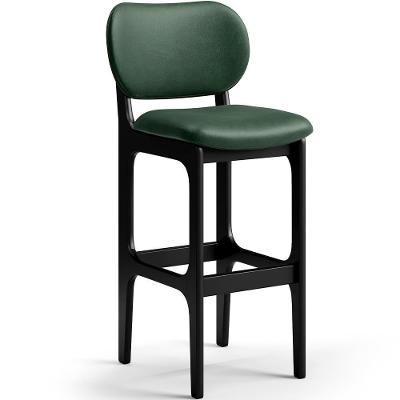 Banqueta Alta Bar Cozinha Betta L02 Preto Facto Verde Musgo