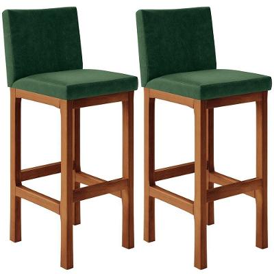 Kit 02 Banquetas Altas Alya Facto Verde Musgo