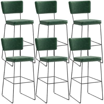 Kit 6 Banquetas Altas Cozinha Allana L02 Facto Verde Musgo