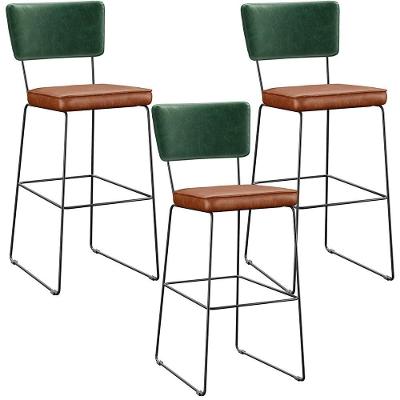 Kit 03 Banquetas Altas Facto Verde Musgo Camel