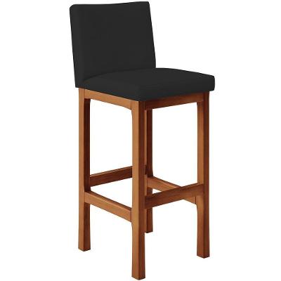 Banqueta Alta Para Cozinha Alya L02 Preto