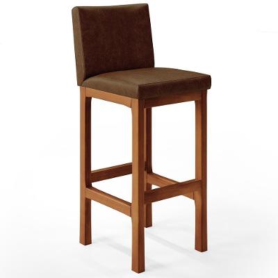 Banqueta Alta Para Cozinha Sala De Jantar Alya L02 Marrom