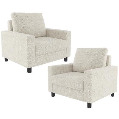 Kit 02 Poltronas Malta Linho Champagne