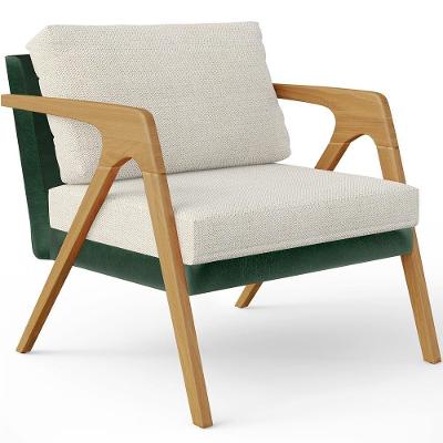 Poltrona Para Sala Estar Pietra Facto Verde Musgo Champagne