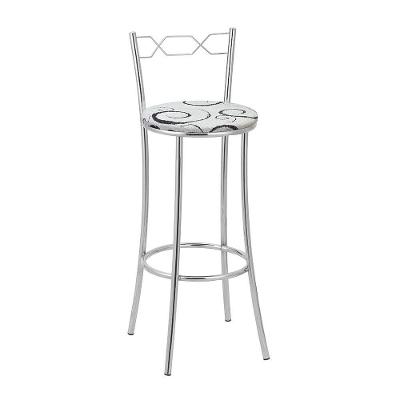 Kit 2 Banquetas Cromadas Treparoni Preto Com Cinza