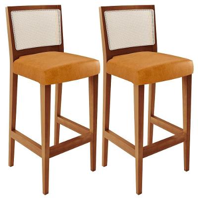 Kit 02 Banquetas Alta Cozinha Branco Zion L02 Whisky