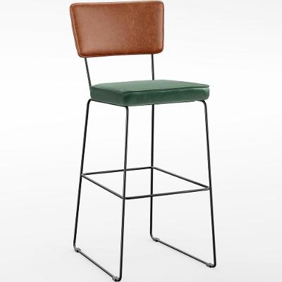 Banqueta Alta Cozinha Allana L02 Camel Facto Verde Musgo