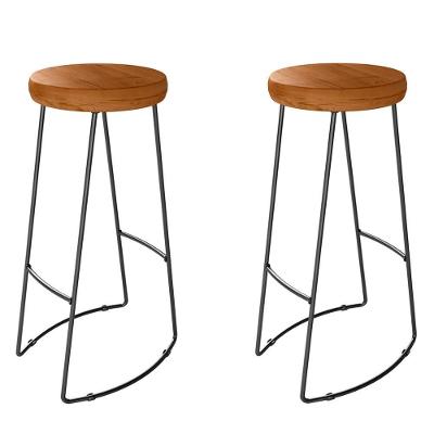 Kit 02 Banqueta Alta Aurum Peroba Preto Bar Cozinha Sala Jantar Dhom Peroba Preto
