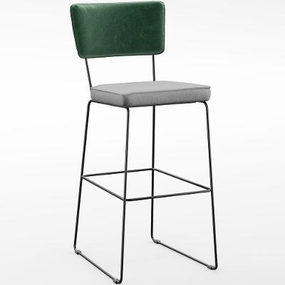 Banqueta Alta Allana L02 Verde Musgo Cinza
