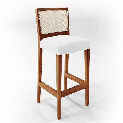 Banqueta Alta Cozinha Branco Zion L02 Branco