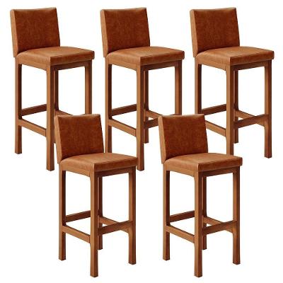 Kit 05 Banquetas Altas Alya Camel