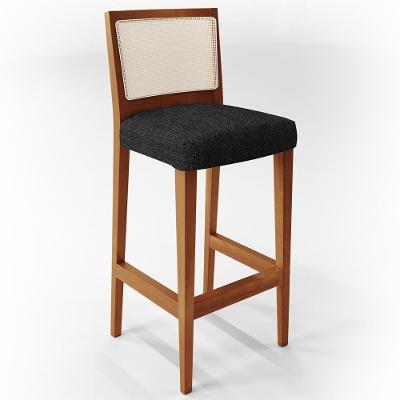 Banqueta Alta Cozinha Branco Zion L02 Chumbo
