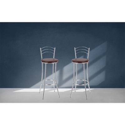 Kit 2 Banquetas Com Encosto Treparoni Marrom