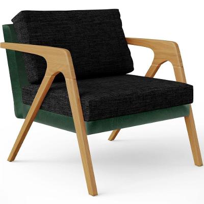 Poltrona Para Sala Estar Pietra Facto Verde Musgo Chumbo