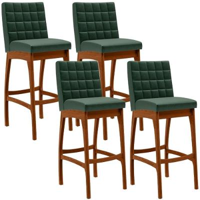 Kit 04 Banquetas Altas Mila Facto Verde Musgo