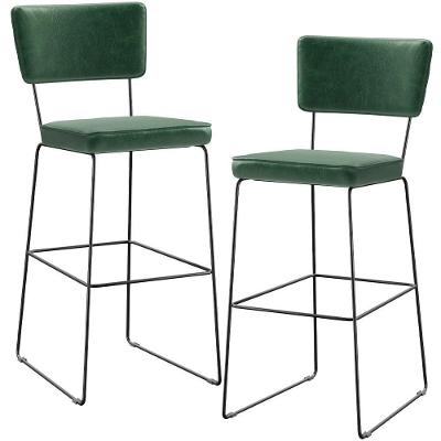 Kit 2 Banquetas Altas Cozinha Allana L02 Facto Verde Musgo