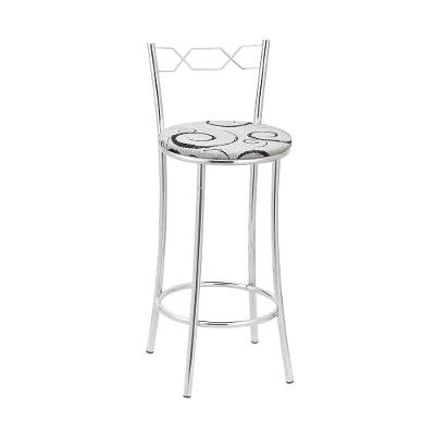 Kit 2 Banquetas Cromadas Assento Espuma D15 Treparoni Branco