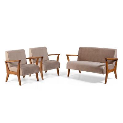 Conjunto De Bancos Cléo Marrom Claro