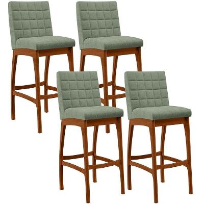 Kit 04 Banquetas Alta Para Cozinha Sala De Jantar Fixa Mila B04 Bouclê Oliva