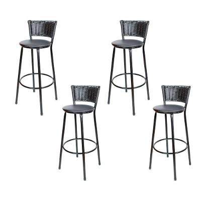 Banquetas para Cozinha Hawai 4un Assento Preto