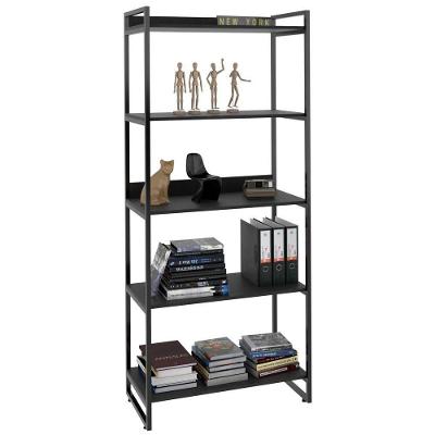 Estante Multiuso Escritório C01 187X80cm Preto Onix