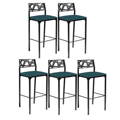 Kit 5 Banquetas Luiza Azul Turquesa-gat Magaine