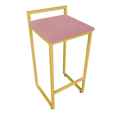 Banqueta Pietra Suede Rose