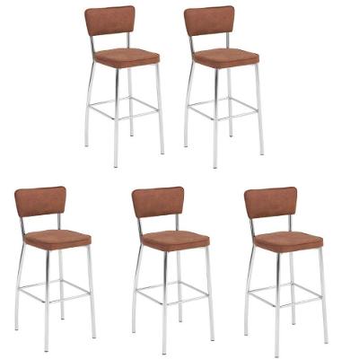 Kit 5 Banquetas Haidê Gourmet Para Bancada Facto Fendi