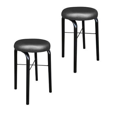 Kit 02 Banquetas Baixa Manu Corino Preto