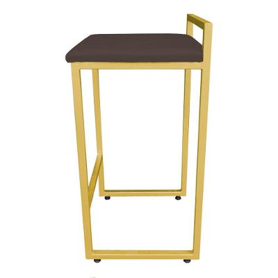 Conjunto 02 Banquetas Pietra Suede Marrom