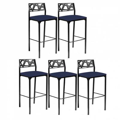 Kit 5 Banquetas Luiza Azul Marinho gat Magazine