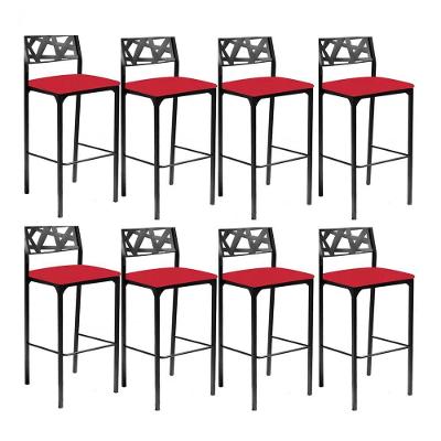 Kit 8 Banquetas Luiza Corino Vermelho-gat Magazine