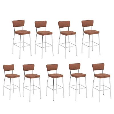 Kit 9 Banquetas Haidê Gourmet Para Bancada Facto Fendi