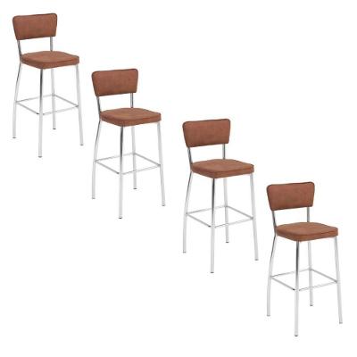 Kit 4 Banquetas Haidê Gourmet Para Bancada Facto Fendi