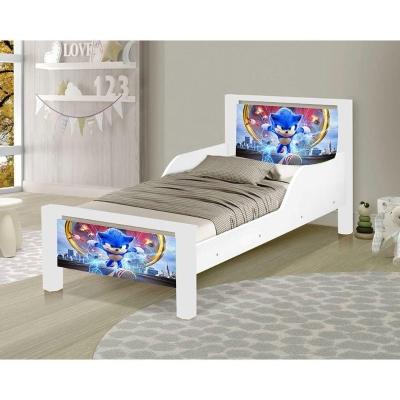 Mini Cama Infantil Adesivada Game Branco
