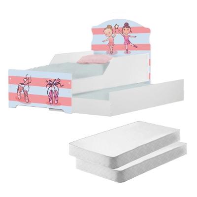 Mini Cama Infantil Com Auxiliar Com Colchões
