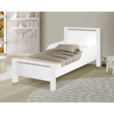 Mini Cama Infantil Branca Com Colchão Branco