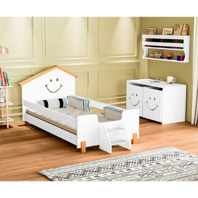 Cama Solteiro Infantil Alegra - Branca E Mel - Cor: Branco