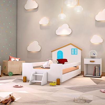 Cama Infantil Solteiro Belissima Azul - Branco E Mel - Cor: Branco