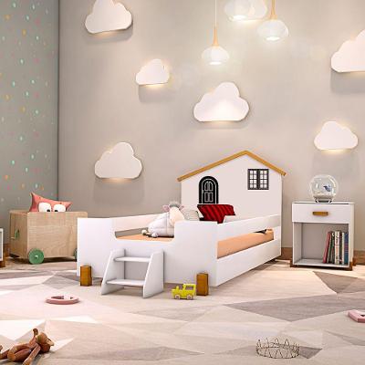 Cama Montessoriana Infantil Juvenil Belissima Preta - Branca E Mel - Cor: Branco