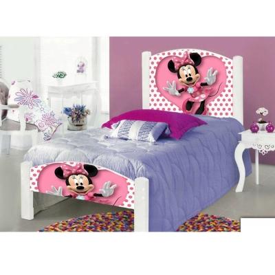 Cama Infantil Solteiro Minie Colchão Branco