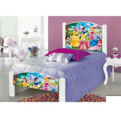 Cama Infantil Solteiro Princesas Colchão Branco
