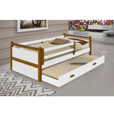 Cama Infantil C/ Cama Auxiliar Branco/amêndoa Branco